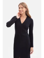 model 21379946 Pletené tužkové šaty černé - BeWear