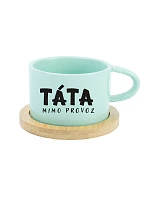 TÁTA MIMO PREVÁDZKY – mätový hrnček s makrónkou, 200 ml
