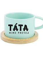 TÁTA MIMO PREVÁDZKY – mätový hrnček s makrónkou, 200 ml