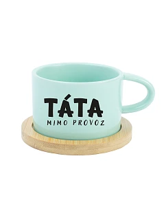 TÁTA MIMO PREVÁDZKY – mätový hrnček s makrónkou, 200 ml