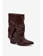 Dámske kovbojské čižmy D8259 brown - Sweet Shoes