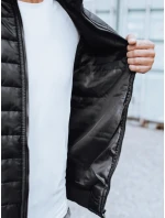 Pánska prechodná prešívaná bunda čierna FashionStreet TX3270z