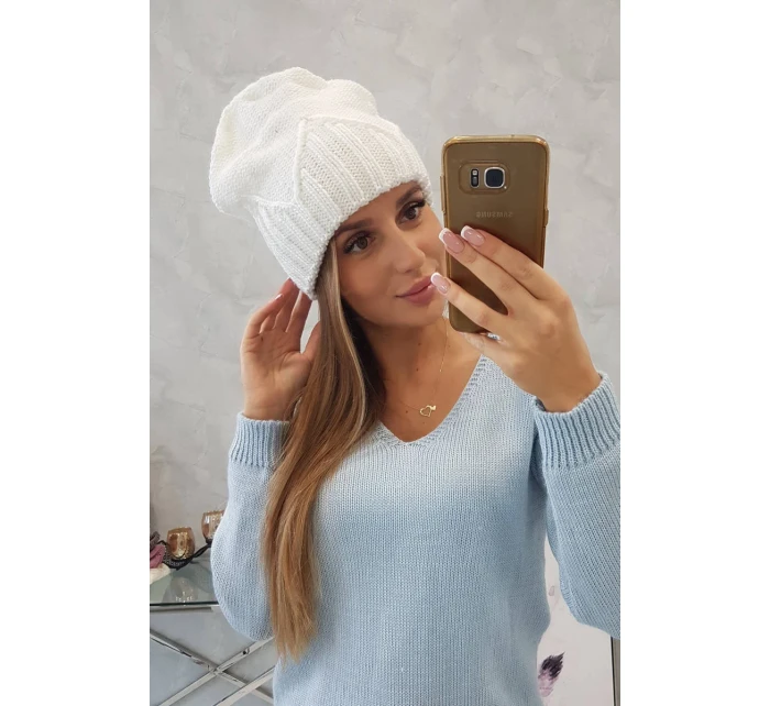 Dámská čepice Liliana model 18752203 bílá - K-Fashion Dámská čepice Liliana model 18752203 bílá - K-Fashion