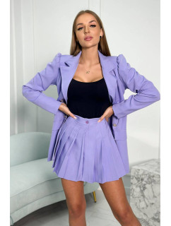 Elegantná súprava saka so sukňou fialovej farby