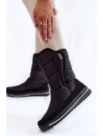 Damskie Śniegowce Na Rzep Progress PROGJ-22-128 Czarne