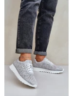 Semišové Vzorované Sportovní Boty Na Platformě S D&A Stříbrné model 21686203 - S.Barski