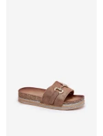 Dámské Sandály Na Platformě Se Zlatou Dekorací A Khaki model 21689908 - Boto Dámské Sandály Na Platformě Se Zlatou Dekorací A Khaki model 21689908 - Boto