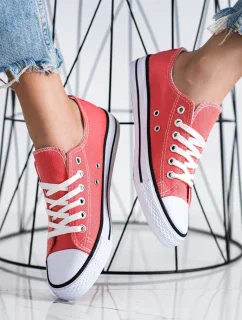 Výborné ružové tenisky dámske bez podpätku