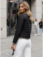 Kurtka damska pikowana przejściowa czarna model 22009938 - FashionStreet
