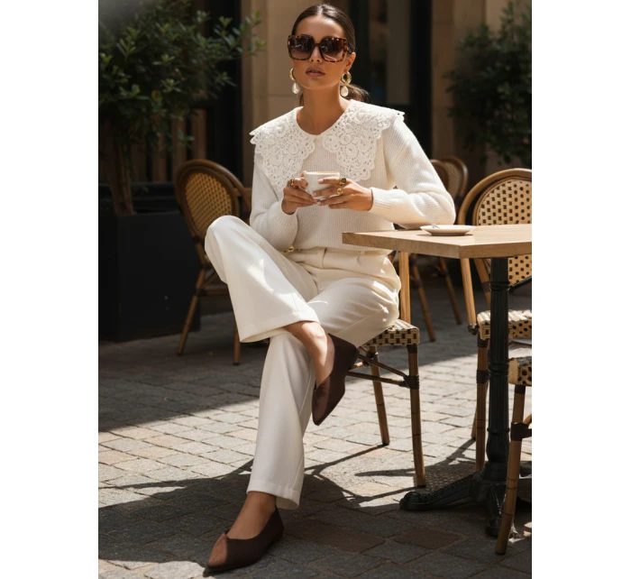 Dámske semišové baleríny so špicatou špičkou hnedej farby FashionStreet ZY1423