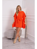 Oversize netopierie šaty oranžová