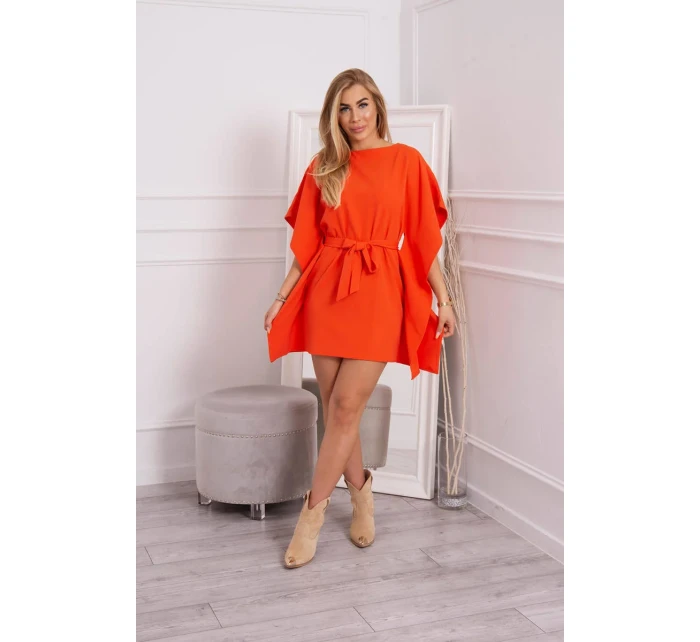Oversize netopýří šaty oranžová