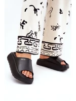 Piankowe Klapki Damskie Na Platformie Big Star RR274A567 Czarne Piankowe Klapki Damskie Na Platformie Big Star RR274A567 Czarne