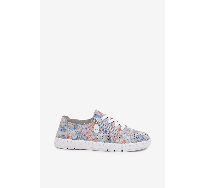 polobotky z přírodního semiše stříbrné model 22101181 - EVENTO