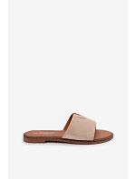 Dámské ploché nazouváky s ozdobným detailem V béžové model 22111384 - Boto