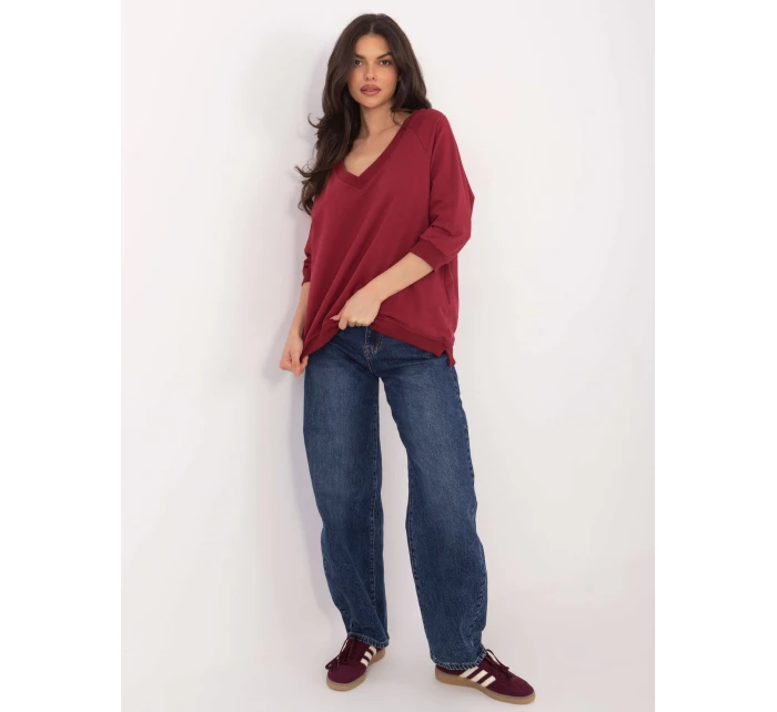 Bluza RV BL model 21836742 bordowy - FPrice Bluza RV BL model 21836742 bordowy - FPrice