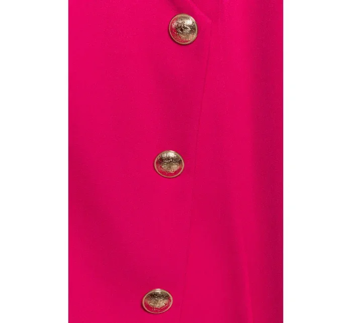M793 Bunda so zlatým gombíkom - fuchsiová