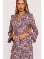 model 21296053 Šaty s potiskem a širokými manžetami model 2 - Moe
