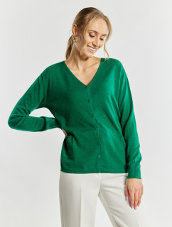 Monnari Cardigans Cropped Cardigan With Viscose Bottle Green