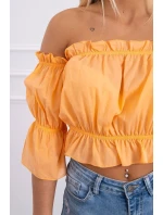 Broskyňovo sfarbená pruhovaná blúzka Broskyňovo sfarbená pruhovaná blúzka