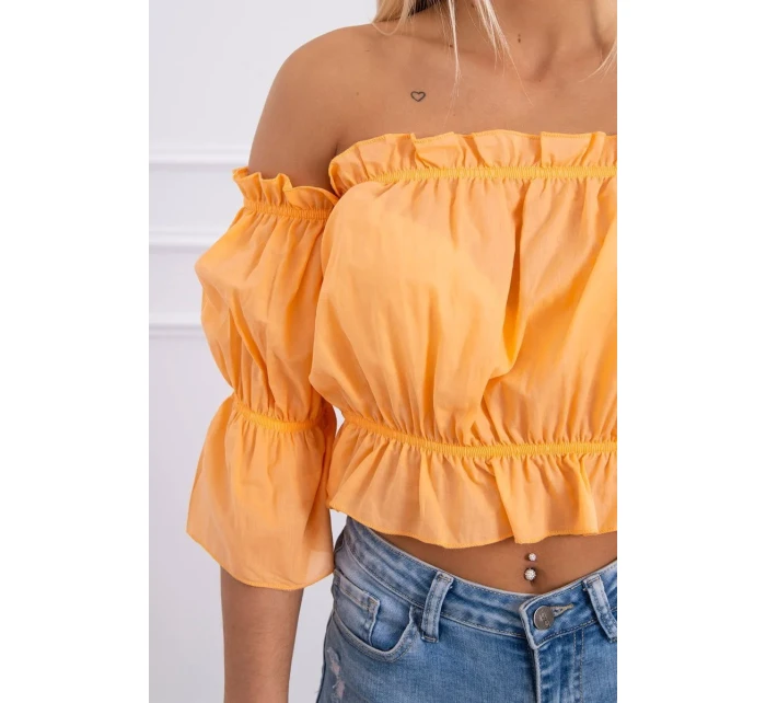 Broskyňovo sfarbená pruhovaná blúzka Broskyňovo sfarbená pruhovaná blúzka