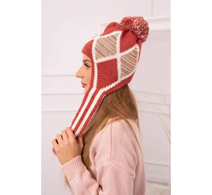 Dámska klapka na uši Eunika K322 červená Dámska klapka na uši Eunika K322 červená