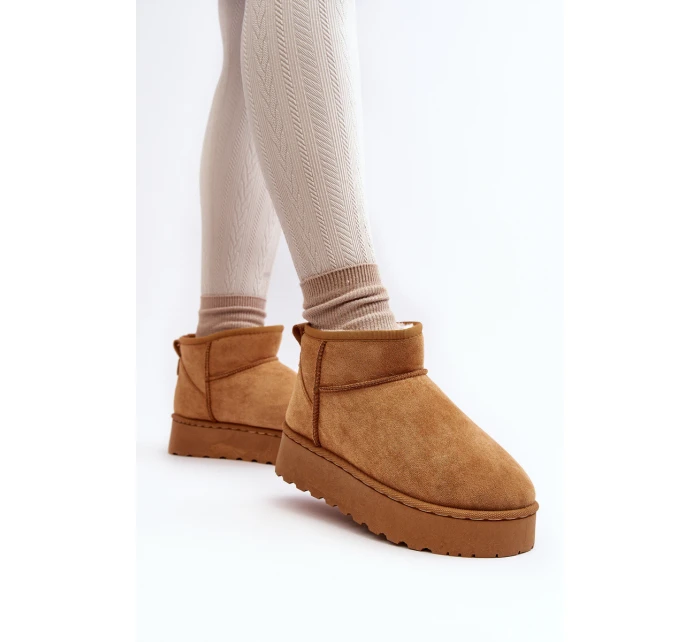 Boty Na Platformě Kožešinou Camel model 21639721 - Boto