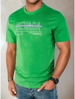 Pánské zelené tričko s potiskem Dstreet model 21973888 - FashionStreet Pánské zelené tričko s potiskem Dstreet model 21973888 - FashionStreet