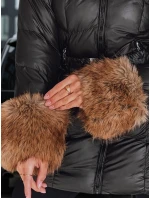 Dámská zimní prošívaná bunda s kapucí černá Dstreet model 21993698 - FashionStreet