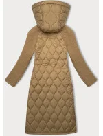 Béžová prešívaná dámska prechodná bunda s dĺžkou po kolená Way Mode (OMS-10WD-03) Béžová prešívaná dámska prechodná bunda s dĺžkou po kolená Way Mode (OMS-10WD-03)