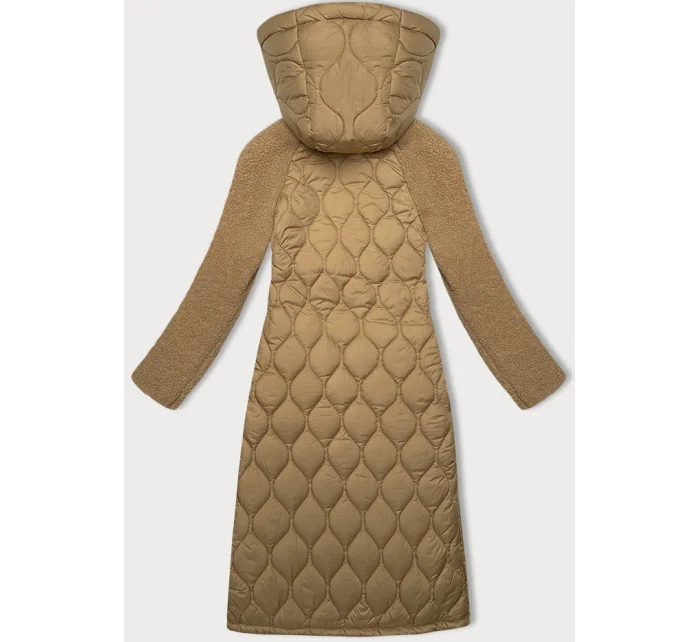 Béžová prešívaná dámska prechodná bunda s dĺžkou po kolená Way Mode (OMS-10WD-03) Béžová prešívaná dámska prechodná bunda s dĺžkou po kolená Way Mode (OMS-10WD-03)