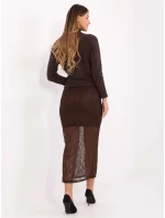 Spódnica MI SD model 21480394 brązowy - FPrice Spódnica MI SD model 21480394 brązowy - FPrice