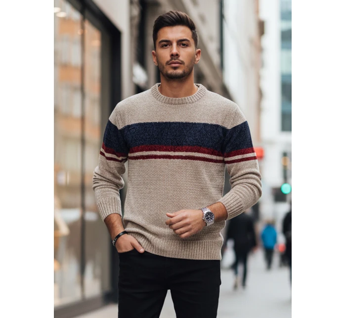 Pánsky hnedý sveter FashionStreet WX2243z