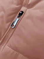 Dámske krátke tričko bez goliera ružové (16M9092-51)