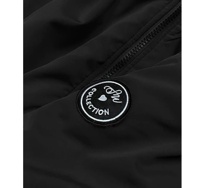 Černá dámská bunda s kožešinovou podšívkou model 21345464 - S'WEST