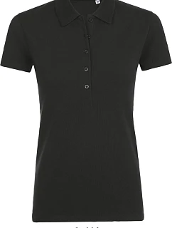 SOL'S Phoenix Women Dámske elastické polo tričko z piké 25.1709 čierne