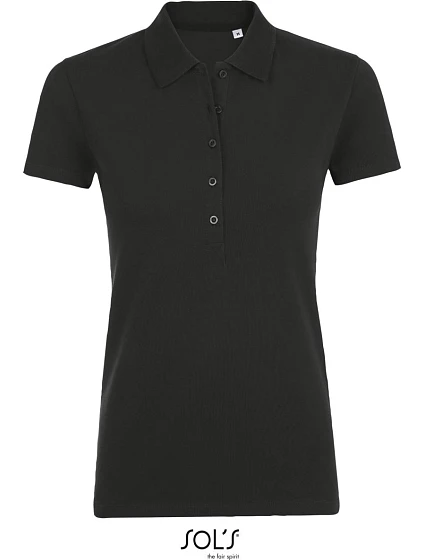 SOL'S Phoenix Women Dámske elastické polo tričko z piké 25.1709 čierne SOL'S Phoenix Women Dámske elastické polo tričko z piké 25.1709 čierne
