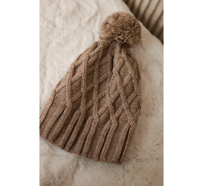 Milano fleecová čiapka K203 tmavo béžová