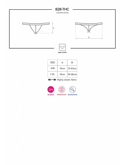 Tanga model 5524167 thong otevřené - Obsessive