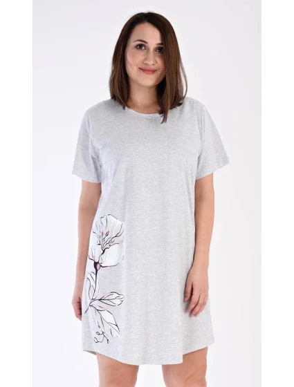 Dámská noční košile s krátkým rukávem model 18728710 - Vienetta Dámská noční košile s krátkým rukávem model 18728710 - Vienetta