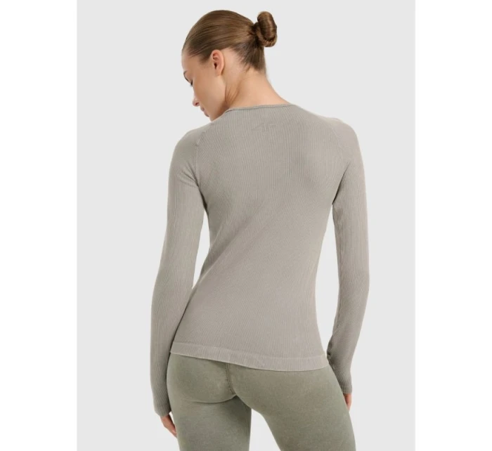 Dámske rýchloschnúce slim tričko na jogu a pilates s dlhým rukávom 4F 4FWAW25TFLOF429-41A dámske Dámske rýchloschnúce slim tričko na jogu a pilates s dlhým rukávom 4F 4FWAW25TFLOF429-41A dámske