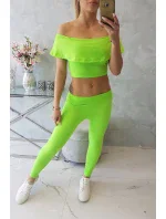 Sada s volánikom zelený neón