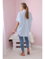 Bavlnené tričko s krátkym rukávom modré