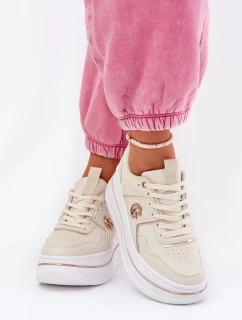 Dámské Sportovní Boty Na Platformě Béžové model 21687804 - Boto