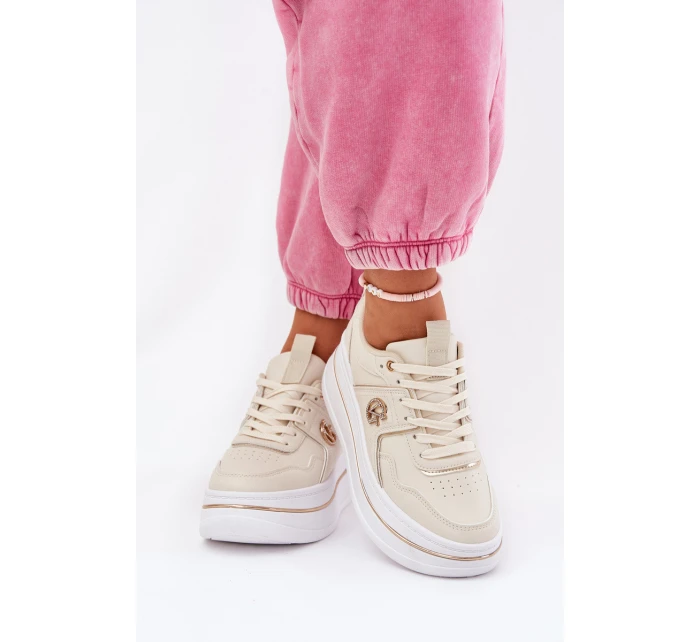 Dámské Sportovní Boty Na Platformě Béžové model 21687804 - Boto