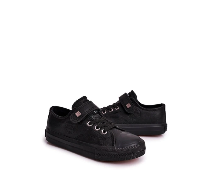 Dětské Kožené Tenisky BIG STAR model 21518297 Černé - Big Star Shoes Dětské Kožené Tenisky BIG STAR model 21518297 Černé - Big Star Shoes
