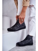 Dámské Tenisky Big Star Vysoké Zateplené Černé GG274069 Dámské Tenisky Big Star Vysoké Zateplené Černé GG274069