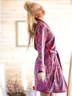 Dámsky župan LGD 782 B23 Grey-pink-red - Kľúč Dámsky župan LGD 782 B23 Grey-pink-red - Kľúč