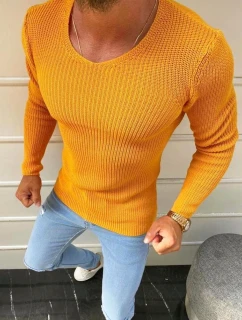 Pánský svetr přes hlavu žlutý model 21962590 - FashionStreet