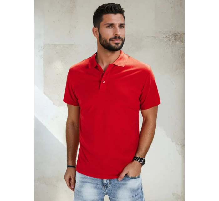 FashionStreet pánska červená polokošeľa PX0515